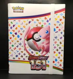 Pokemon TCG Scarlet & Violet 151 Mew Binder Double Sided 9-Pocket Pages - Image 1