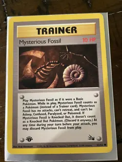 Pokemon TCG Mysterious Fossil Fossil 62/62 Regular 1st Edition Common LP - Image 1