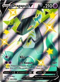 Pokemon TCG Shining Fates Dragapult V SWSH096 Black Star Promo NM - Image 1
