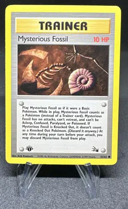 Pokemon TCG Mysterious Fossil Fossil 62/62 Regular 1st Edition Common - Image 1
