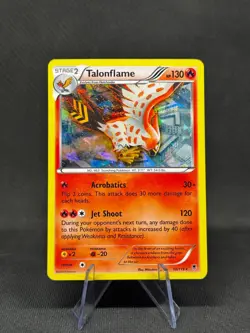 Talonflame 10/119 - Pokemon TCG XY Phantom Forces - Cracked Ice Holo Promo - HP - Image 1