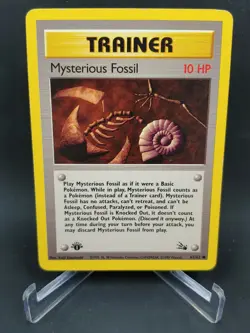 Pokemon Fossil 1st Edition Mysterious Fossil 62/62 Trainer LP - Image 1