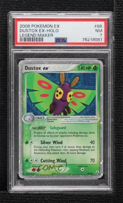 Dustox ex Holo Pokemon EX Legend Maker PSA 7 2006 - Image 1