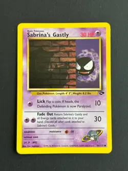 Carte Pokemon - Sabrina's Gastly 96/132 - Gym Challenge - Anglais - Image 1