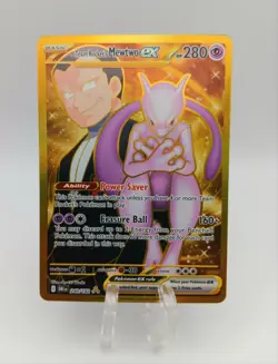Team Rocket's Mewtwo ex 240/182 Sv10: Destined Rivals Holo Pokemon Hyper Rare NM - Image 3