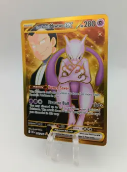 Team Rocket's Mewtwo ex 240/182 Sv10: Destined Rivals Holo Pokemon Hyper Rare NM - Image 4