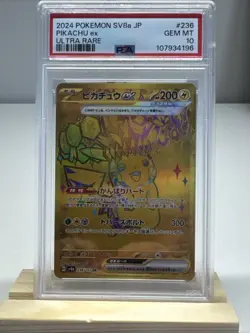 PSA 10 2024 Pokemon Japanese Pikachu ex 236/187 Terastal Festival UR Gem Mint - Image 1