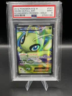 Pokemon TGC Boundaries Crossed Celebi EX 141/149 Ultra Rare PSA 9 Mint Low Pop - Image 1