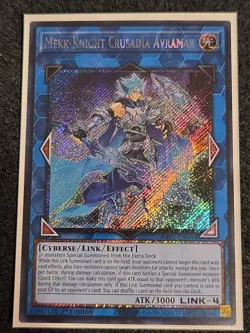 Yugioh Mekk-Knight Crusadia Avramax RA01-EN044 Platinum Secret Rare 1st Ed NM - Image 1