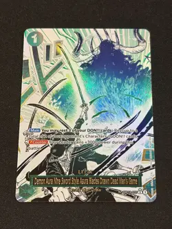 Demon Aura Nine Sword Style Asura Blades Drawn Dead Man's Game [Alt Art]OP12-037 - Image 1
