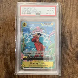 2024 ONE PIECE OP08-TWO LEGENDS TREASURE RARE #109 MONKEY D. LUFFY PSA 10 - Image 1