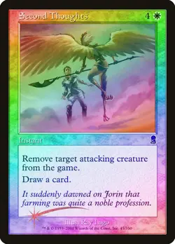 Second Thoughts FOIL Odyssey HEAVILY PLD White Common MAGIC MTG CARD ABUGames - Image 1