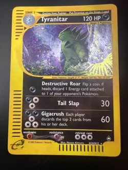 Tyranitar - H28/H32 - Pokemon Aquapolis Holo Rare Card NM - Image 1
