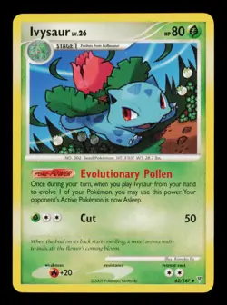 Pokemon Card Ivysaur 62/147 DP Supreme Victors Uncommon Vintage lv.26 LP 2009 - Image 1