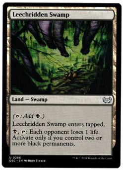 Leechridden Swamp 0286 Non Foil Uncommon Duskmourn MTG Near Mint - Image 1