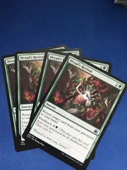 DRYAD'S REVIVAL x4 Innistrad: Midnight Hunt MID 4x Magic IN HAND playset - Image 1
