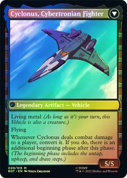 MTG FOIL Cyclonus, the Saboteur // Cyclonus, Cybertronian Fighter - Image 2