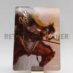 MTG - Innistrad Midnight Hunt Art Series - 69 Sunrise Cavalier Gold Signature - Image 1