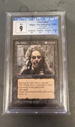The Fallen - CGC 9 Mint - Magic the Gathering The Dark 1994 Vintage MTG - Image 1