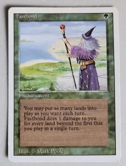 Fastbond Revised Edition Regular LP Lightly Played MTG - Image 1