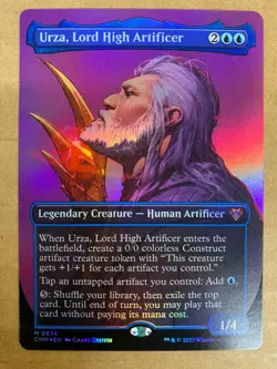 MTG 1x FOIL BORDERLESS Urza, Lord High Artificer 674 Commander Masters x1 NM - Image 1