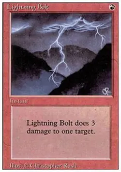 MTG Lightning Bolt, Revised Edition, Damaged, English - Image 1