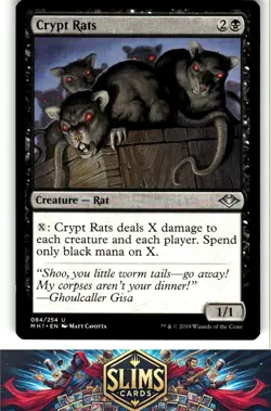 Magic the Gathering MTG Modern Horizons Crypt Rats #84 Buy 2 Get 1 - Image 1