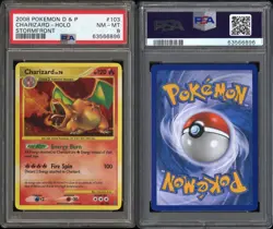 Charizard 103/100 Holo Secret Rare Pokemon 2008 D&P Stormfront PSA 8 NM-MT - Image 5