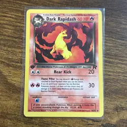 2000 Pokemon Team Rocket 1st Edition Dark Rapidash #44/82 NM NP - Image 1