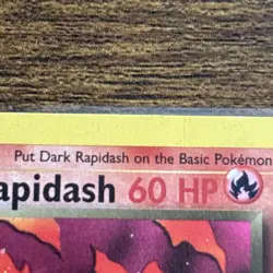2000 Pokemon Team Rocket 1st Edition Dark Rapidash #44/82 NM NP - Image 4