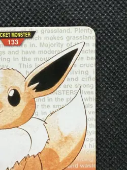 Eevee Red No. 133 Pokemon Card monsters collection Bandai Carddass 1996 VG - Image 3