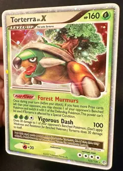 Torterra Lv. X 122/130 Diamond & Pearl Base Set Pokemon Card TCG Holo Rare Lp/Mp - Image 3
