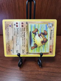 Pokemon TCG Primeape Jungle 1st Edition Uncommon Card 43/64 1999 Vintage LP - Image 2