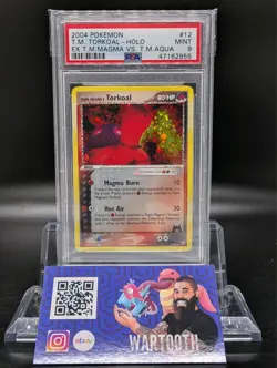 2004 POKEMON EX TEAM MAGMA VS TEAM AQUA #12 TEAM MAGMA'S TORKOAL-HOLO PSA 9 - Image 1