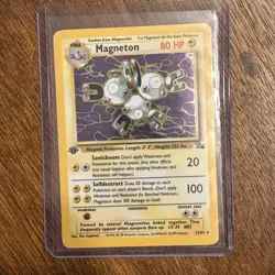 1999 Pokemon Magneton 11/62 1st Edition Fossil Holo (Light Play) - Image 1