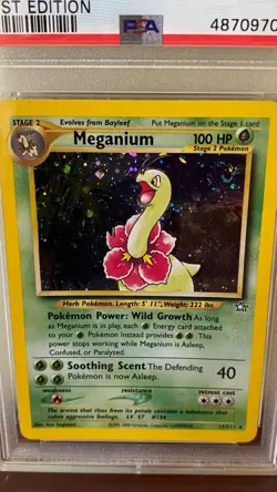 2000 Pokemon Neo Genesis Meganium Holo 1st Edition #11/111 PSA 7 NM NEAR MINT - Image 2