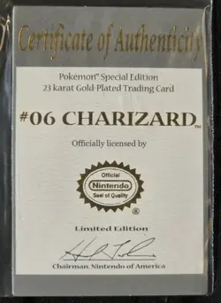 Charizard - 23K Gold Plated Pokemon Card Burger King Promotion 1999 Nintendo - Image 3