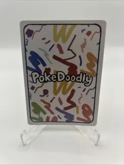 PokeDoodly Runlax - Snorlax Fan Art Card Black Holo Rare Pokemon #/50 Serialized - Image 2