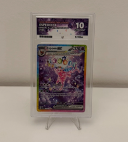 Pokemon TCG Espeon EX 155/131 Prismatic Evolutions Ace 10 Perfect Subgrades - Image 1