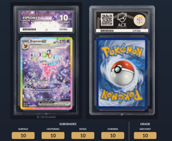 Pokemon TCG Espeon EX 155/131 Prismatic Evolutions Ace 10 Perfect Subgrades - Image 3