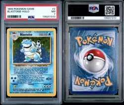 1999 POKEMON BASE SET UNLIMITED #2 BLASTOISE-HOLO PSA 7 New CERT - Image 3
