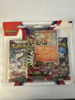 Pokemon TCG - Scarlet and Violet Base Set - 3 Booster Pack Blister - Brand New - Image 1