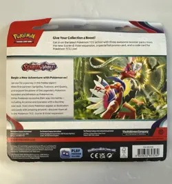Pokemon TCG - Scarlet and Violet Base Set - 3 Booster Pack Blister - Brand New - Image 2