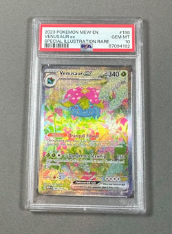 2023 Pokemon Mew EN, Venusaur ex PSA 10 Special Illustration RARE - Image 1