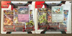 Pokemon SV3 Obsidian Flames 3-Pack Booster Blister Packs Set of 2 SEALED! - Image 1