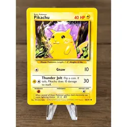 Pokemon TCG Vintage Pikachu Base Set 58/102 WOTC Unlimited - Image 1