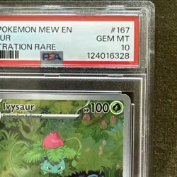 2023 POKEMON MEW EN-151 ILLUSTRATION RARE #167 IVYSAUR PSA 10 - Image 3
