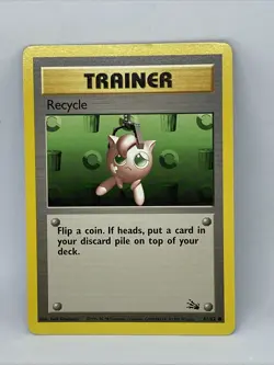 RECYCLE - 61/62 - 1st Edition Fossil - Pokemon Card - NM - A - Image 1