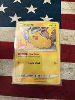Pokemon Pikachu TCG Sun & Moon Black Star Promo Card SM157 Holo - Image 1