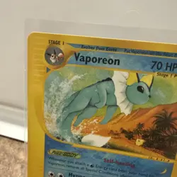 Vaporeon 33/144 Rare Skyridge Pokemon Card Near Mint Vintage, RAW, NM - Image 3